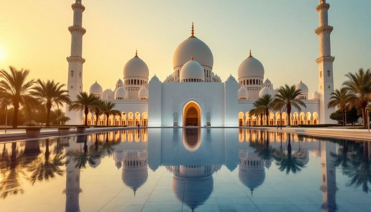 Architectural cityscape of United Arab Emirates.