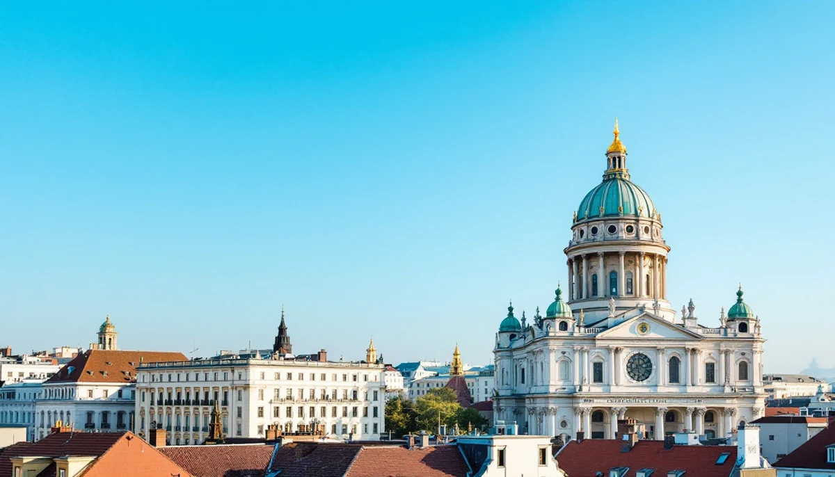 Architectural cityscape of Austria.