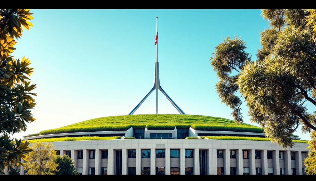 Architectural cityscape of Australia.