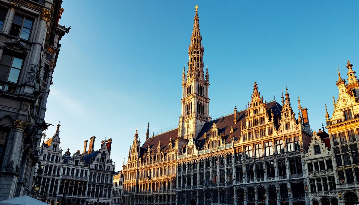Architectural cityscape of Belgium.