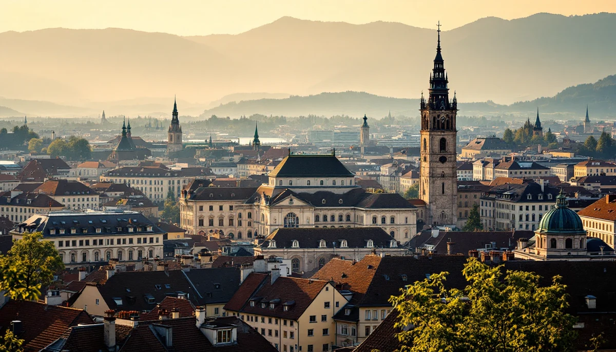 Architectural cityscape of Switzerland.