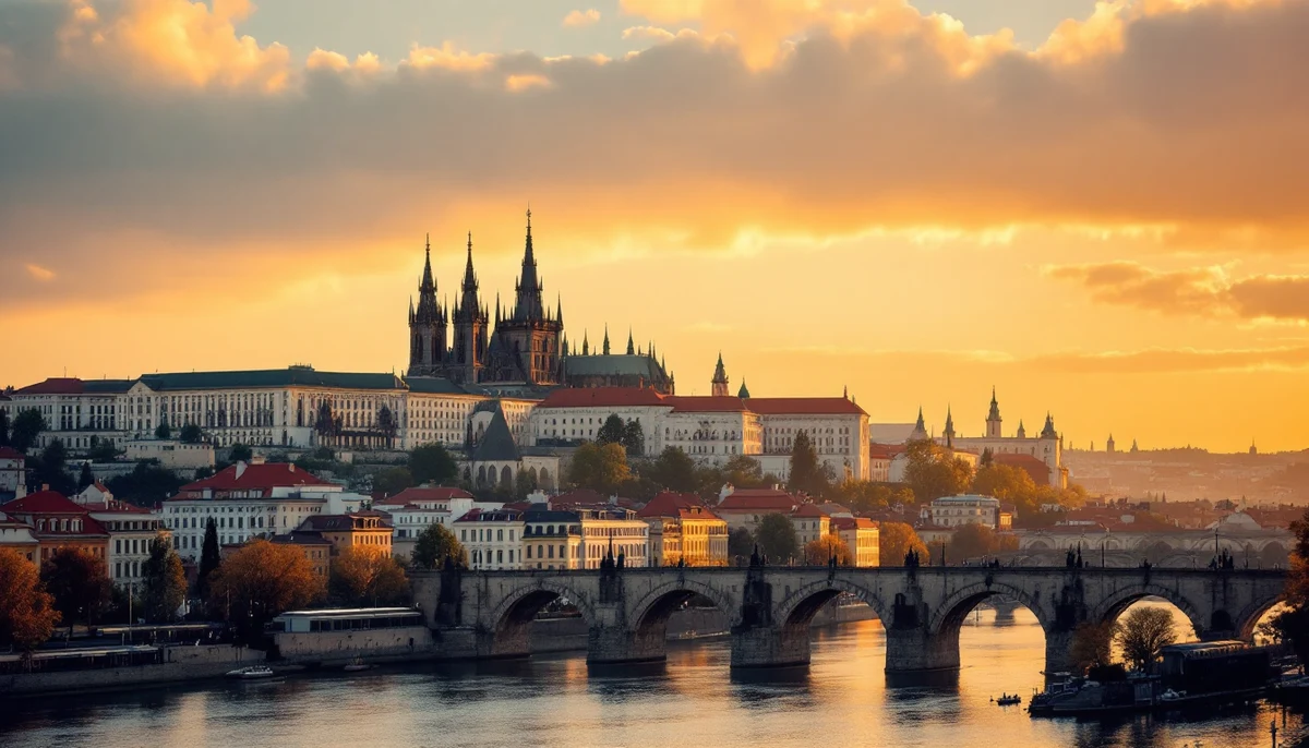 Architectural cityscape of Czechia.