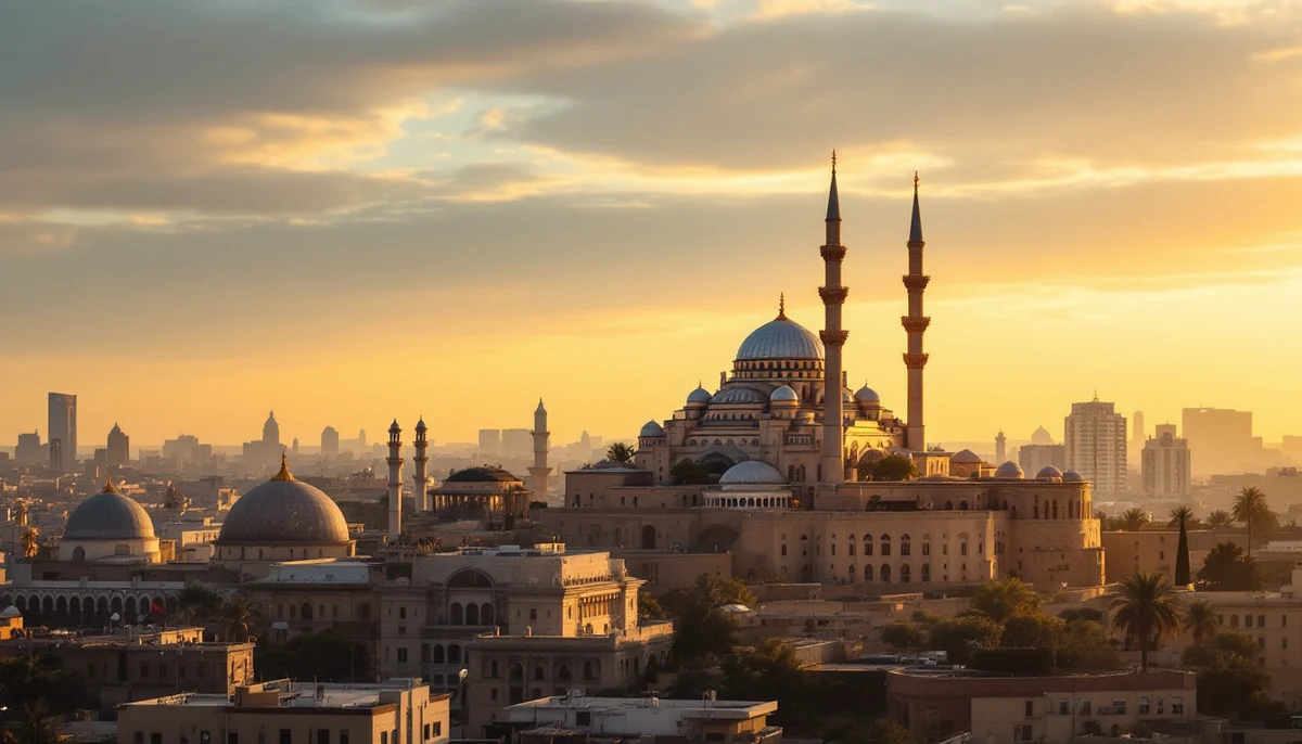 Architectural cityscape of Egypt.