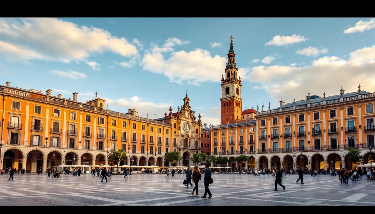 Architectural cityscape of Spain.