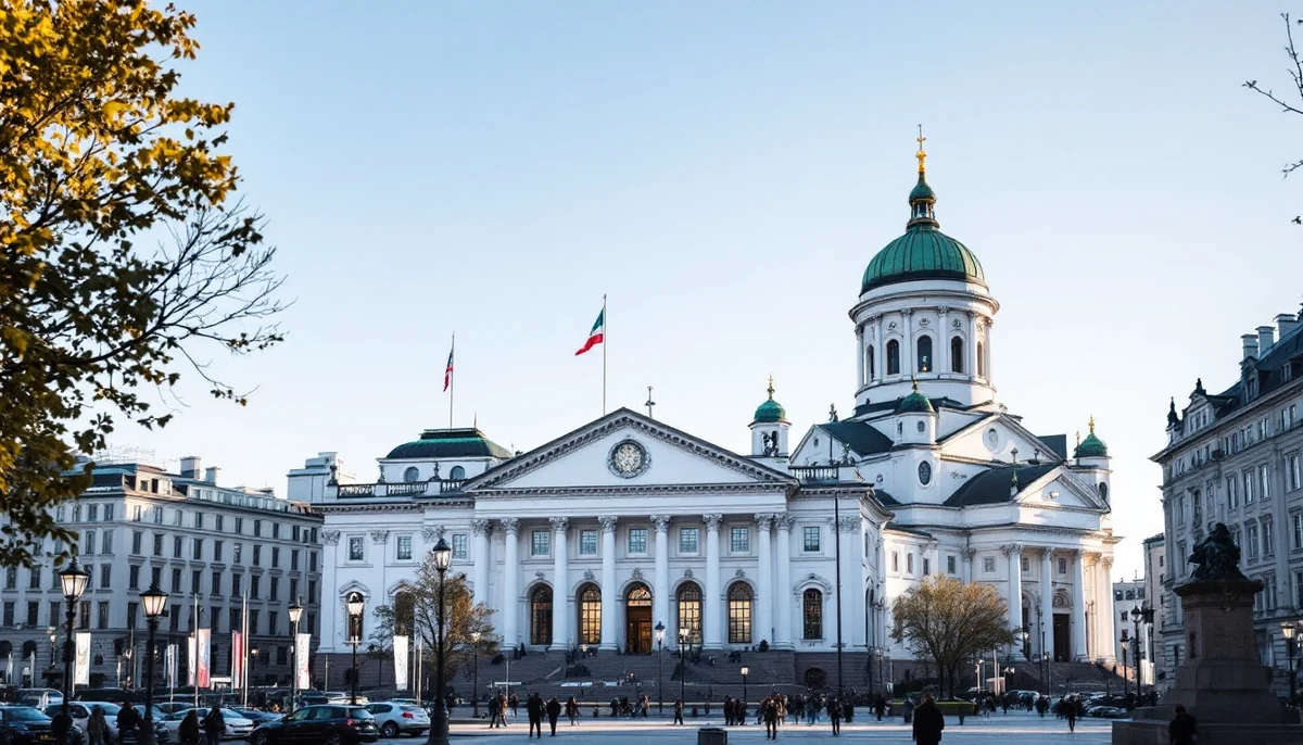 Architectural cityscape of Finland.