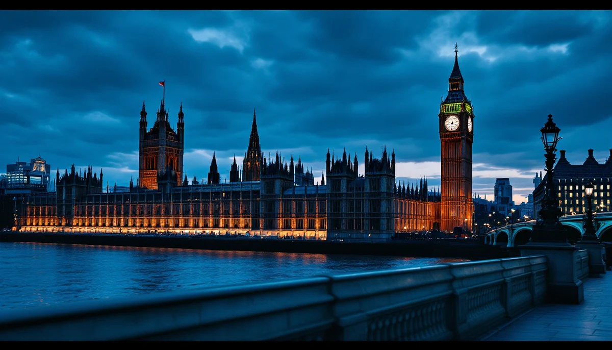 Architectural cityscape of United Kingdom.