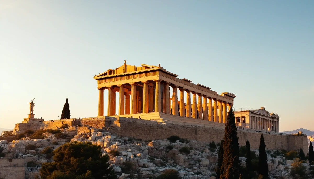 Architectural cityscape of Greece.