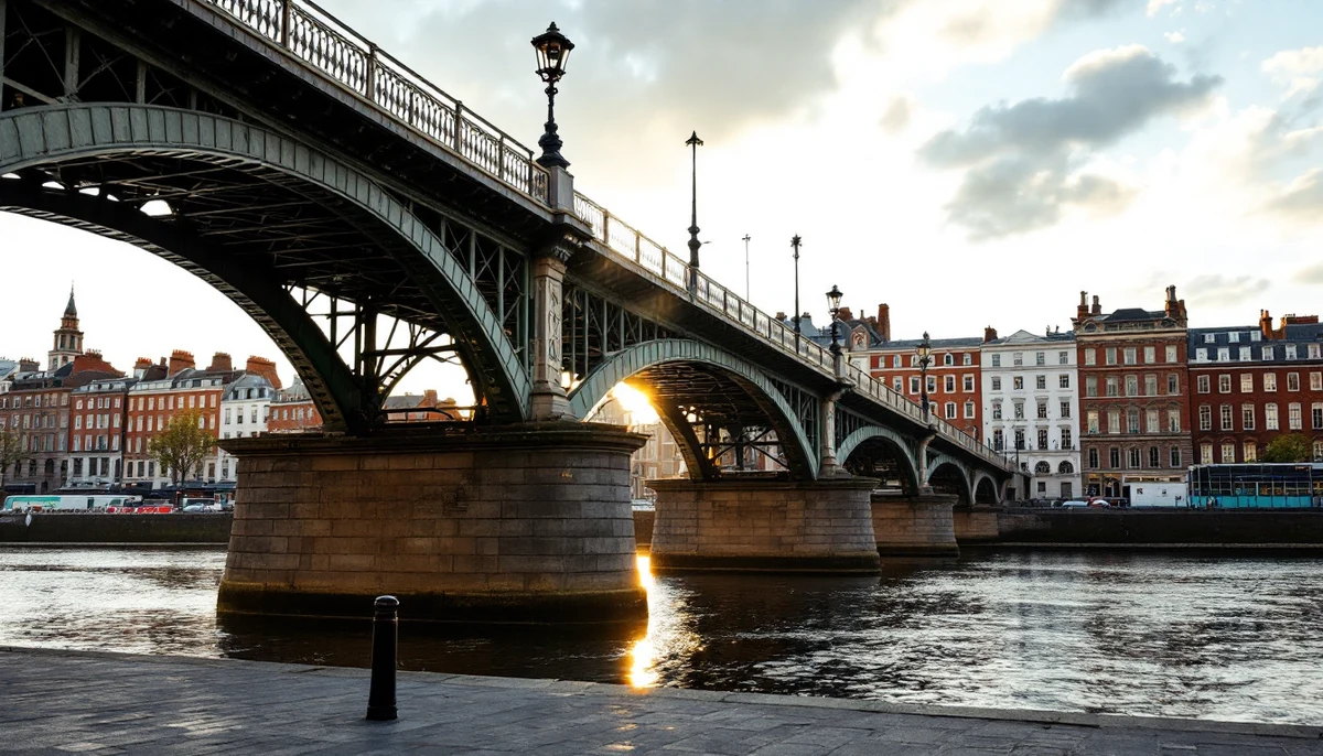 Architectural cityscape of Ireland.