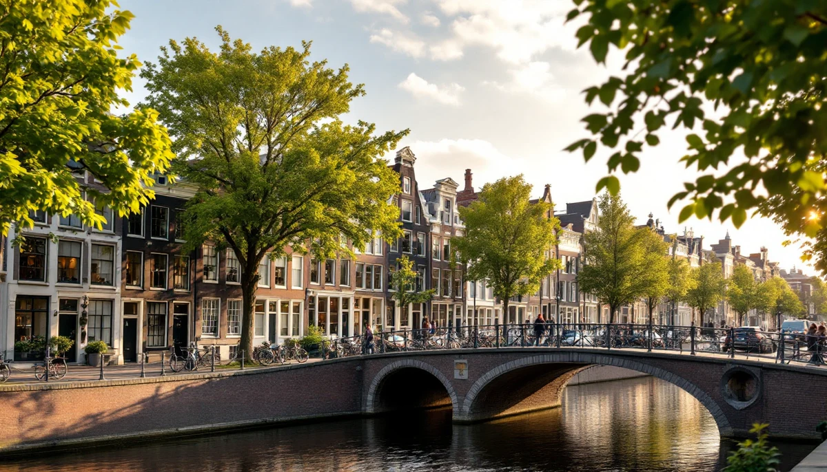 Architectural cityscape of Netherlands.
