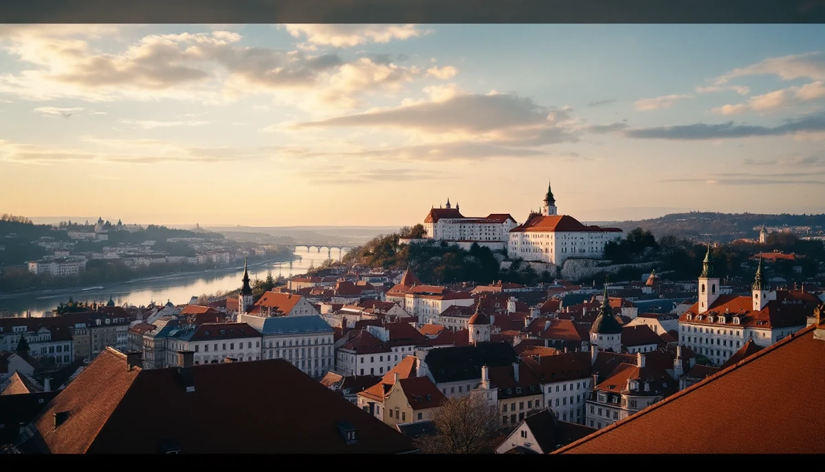 Architectural cityscape of Slovakia.