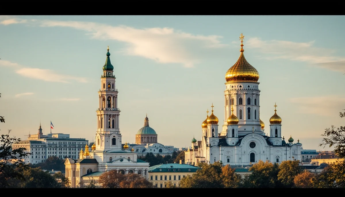 Architectural cityscape of Ukraine.