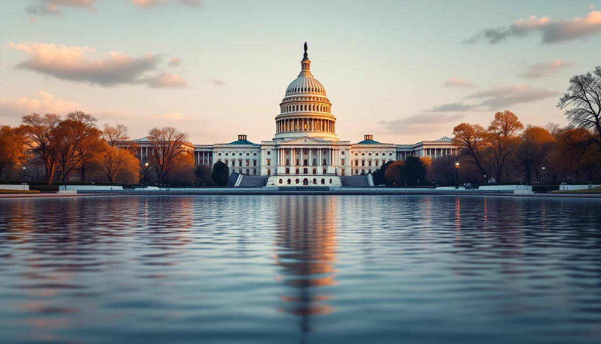 Architectural cityscape of United States.